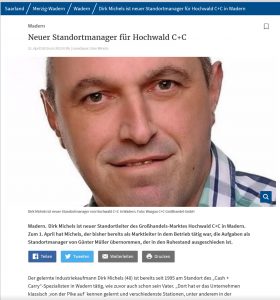 Neuer Standortmanager für Hochwald C+C
