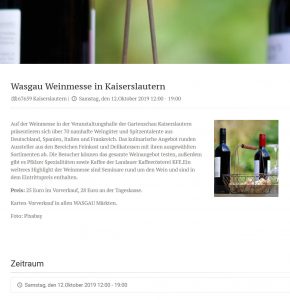 WASGAU Weinmesse in Kaiserslautern