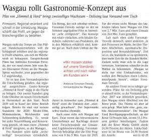 WASGAU rollt Gastronomie-Konzept aus