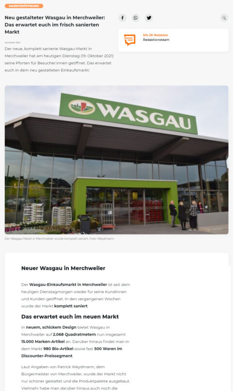 Neu gestalteter Wasgau in Merchweiler