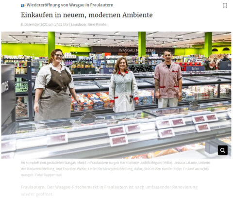 Einkaufen in neuem, modernen Ambiente