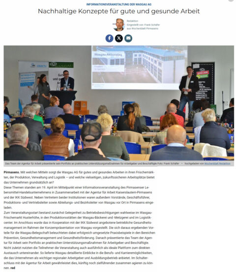 Nachhaltige Konzepte für gute und gesunde Arbeit