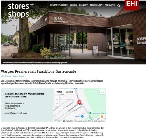 Wasgau: Premiere mit Standalone-Gastronomie