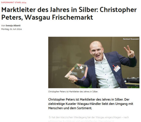 Marktleiter des Jahres in Silber: Christopher Peters, Wasgau Frischemarkt