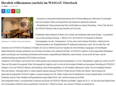 Herzlich willkommen (zurück) im WASGAU Otterbach
