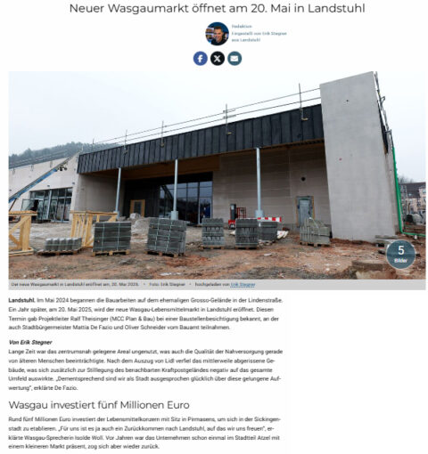Neuer Wasgaumarkt öffnet am 20. Mai in Landstuhl