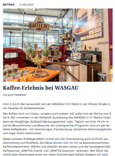 Kaffee-Erlebnis bei WASGAU