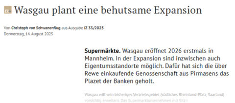 Wasgau plant eine behutsame Expansion