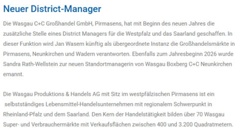 Neuer District-Manager