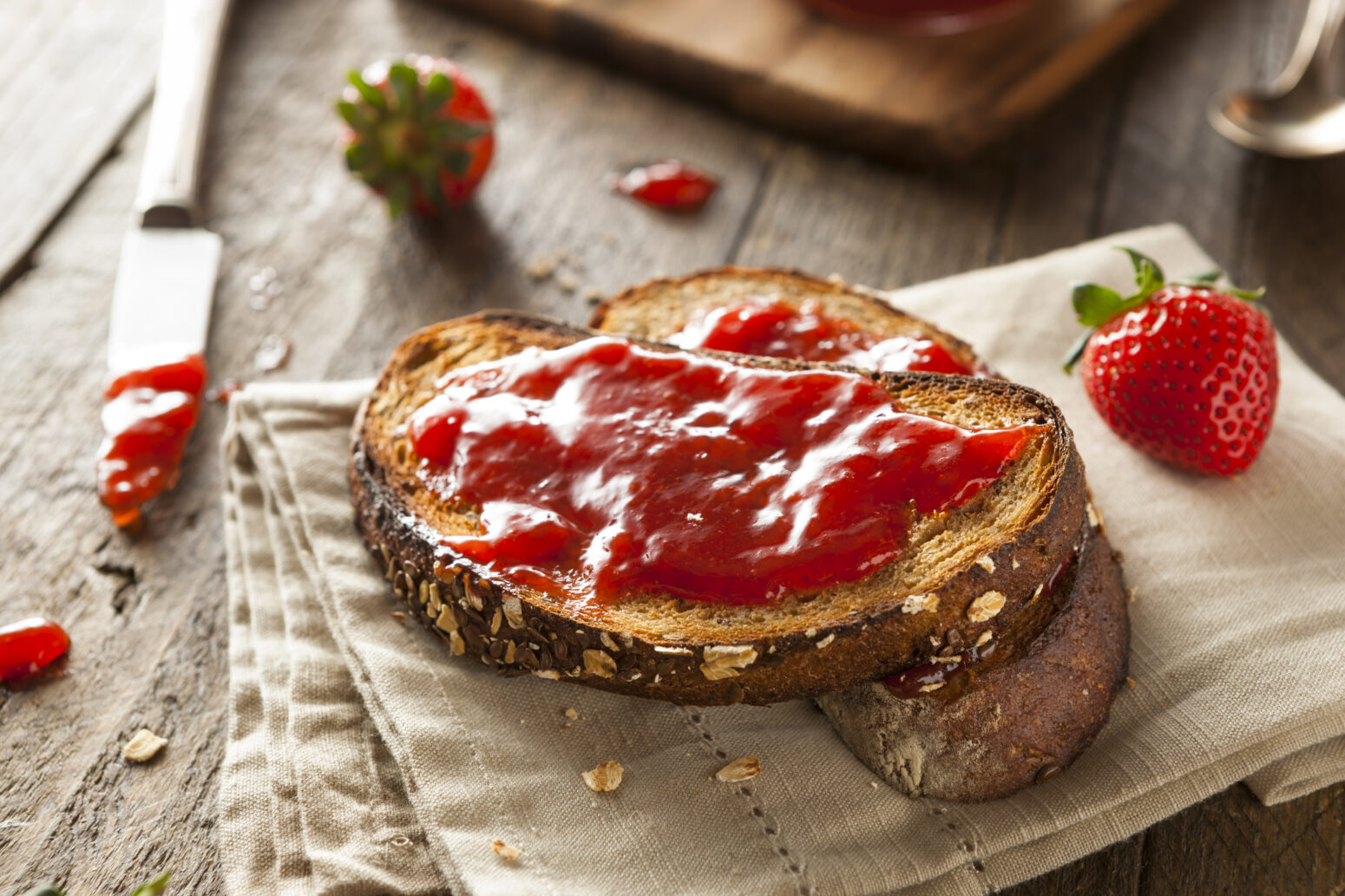 Erdbeerpüree mit grünem Pfeffer