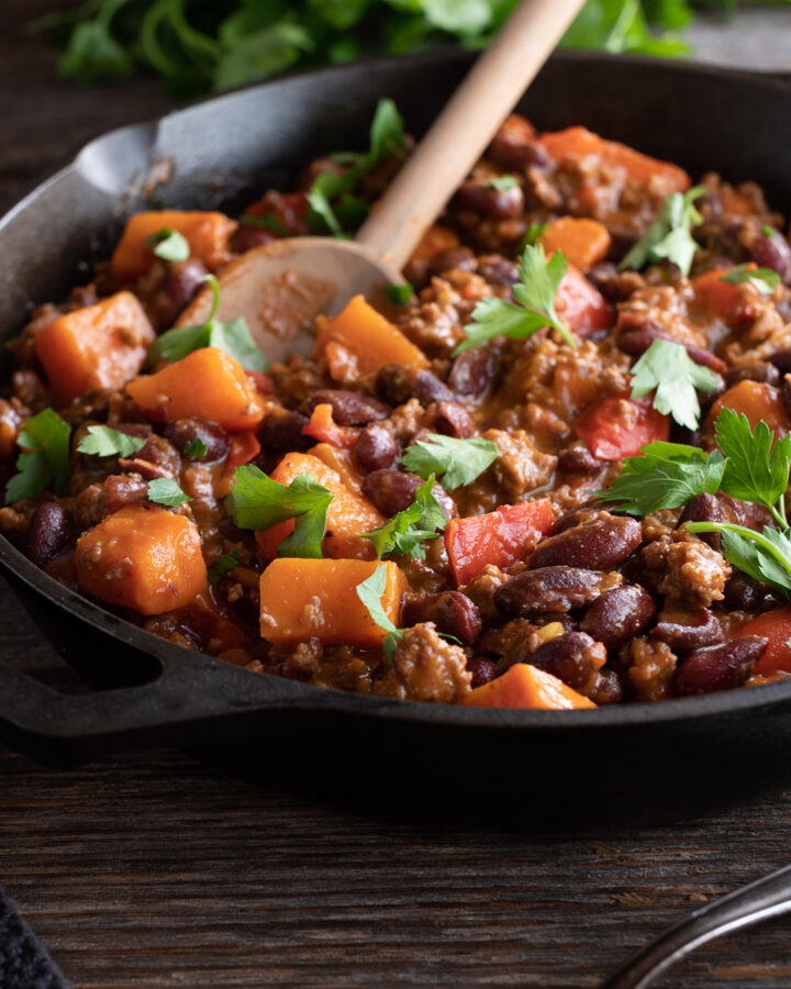 Hackfleisch-Kürbis-Pfanne - Rezept Bild