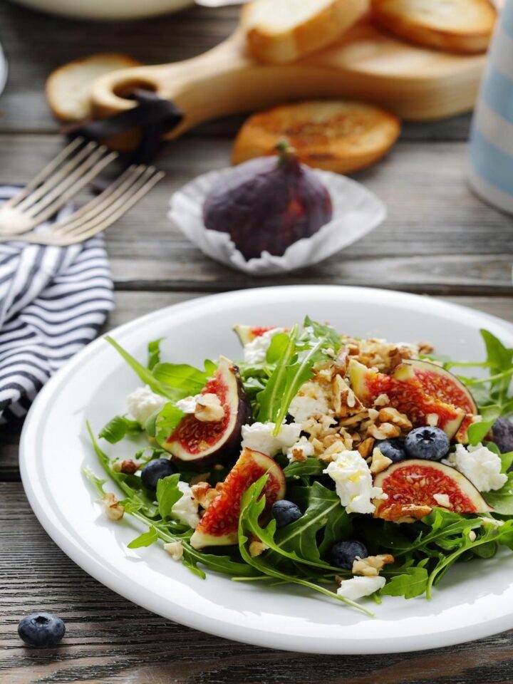 Rucola-Salat mit Feta und Feigen - Rezept Bild