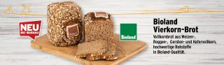 Neu an Ihrer WASGAU Bäckerei - das Bioland Vierkornbrot