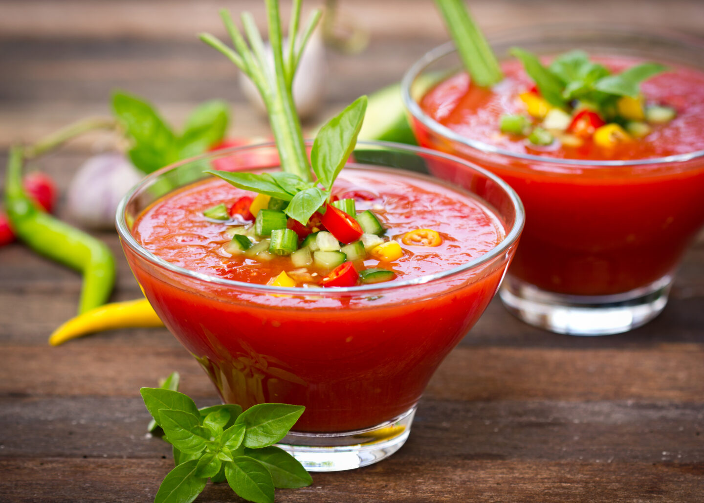 klassische Gazpacho Suppe