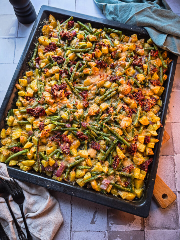 Kartoffel-Bohnen-Blech - Rezept Bild