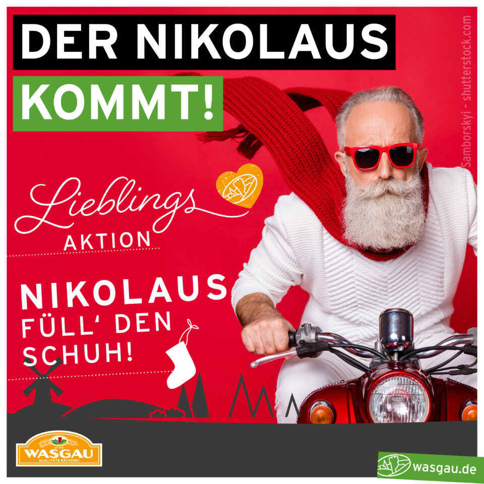 Bei WASGAU werden die Nikolaus-Stiefel gefüllt.