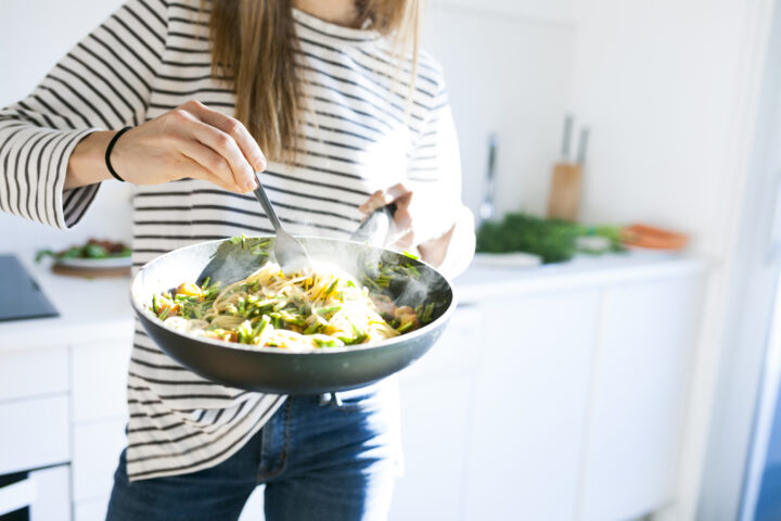 Pasta mit grünem Spargel und Albaöl