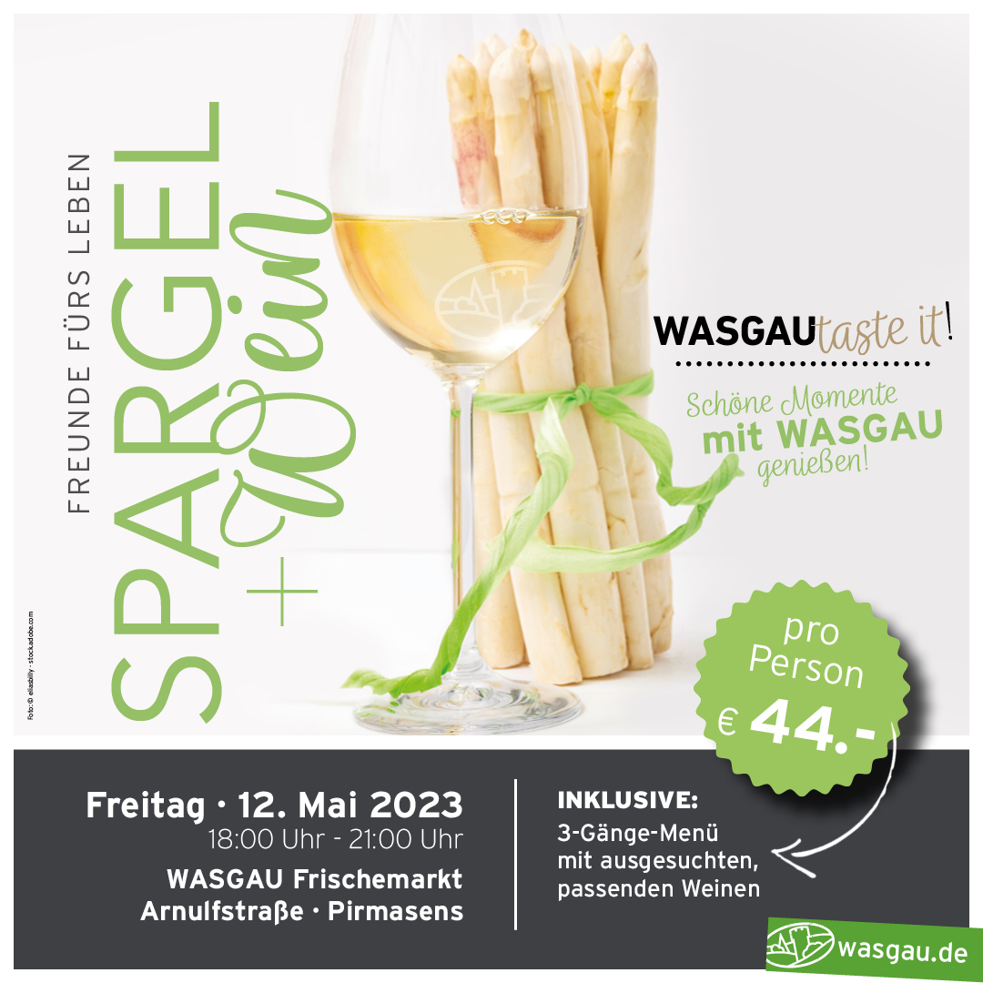 Frühlingshaftes Wein-Event im WASGAU Arnulfstraße, machen Sie mit.