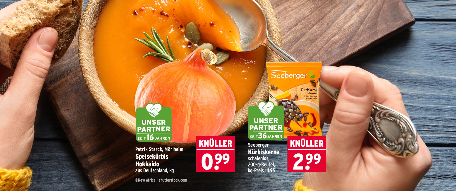 Saison für Kürbisliebhaber:<br>Jetzt inspirieren lassen.