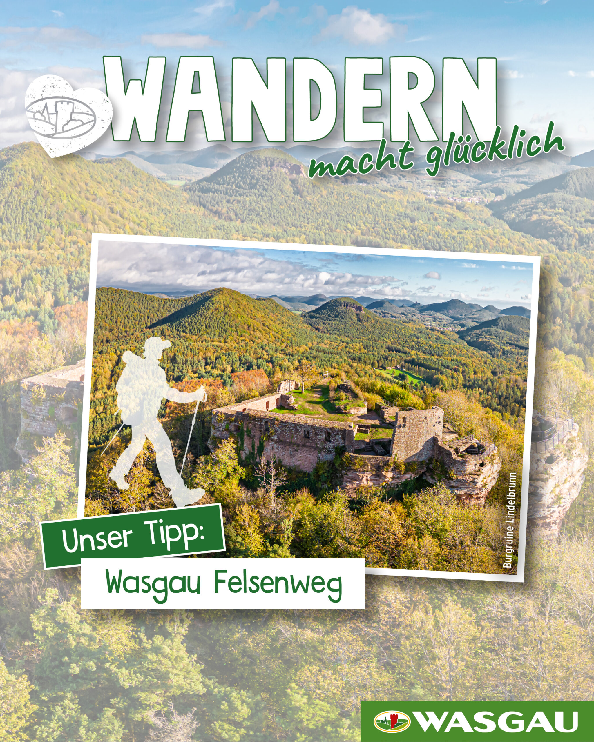 Unser WanderTipp ist ein echtes Outdoor-Erlebnis 💚 regionale Spezialitäten, frisches Brot und Pfälzer Wein packen wir in den Rucksack.