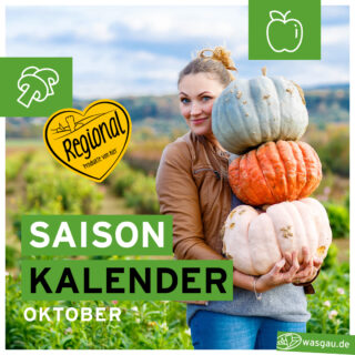 WASGAU Saisonkalender Herbst mit dem Küchenliebling Kürbis