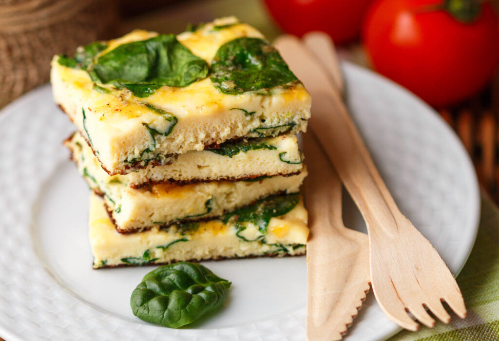 vegane Spinat-Erbsen-Frittatata