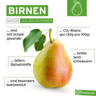 Birnen aus der Region - saisonal bei WASGAU kaufen