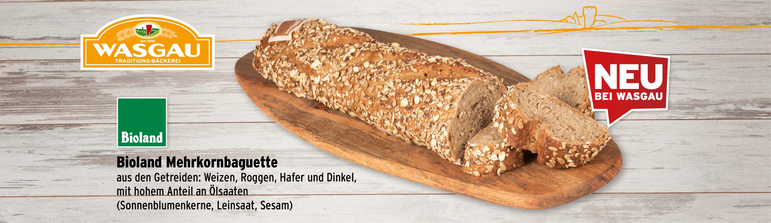 Neu bei WASGAU-Mehrkornbaguette