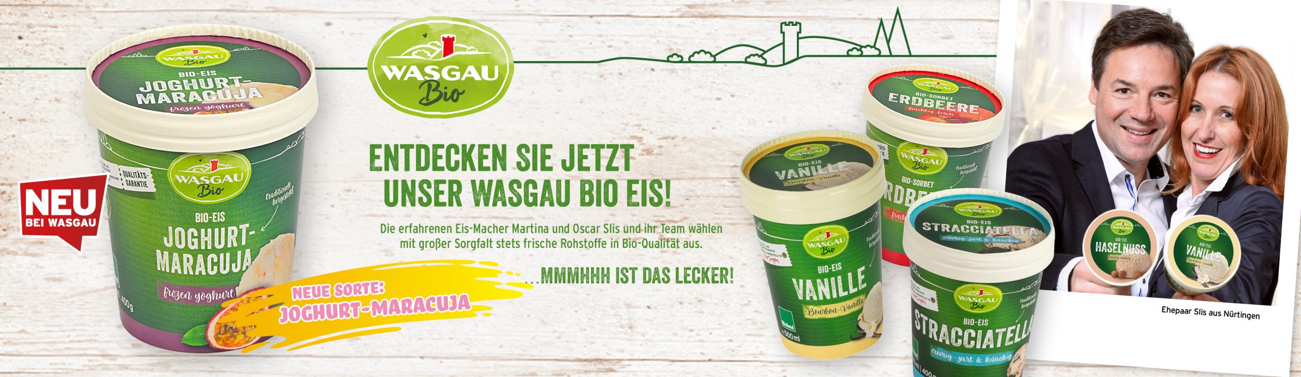 Neu: Das WASGAU Bio Eis Joghurt-Maracuja