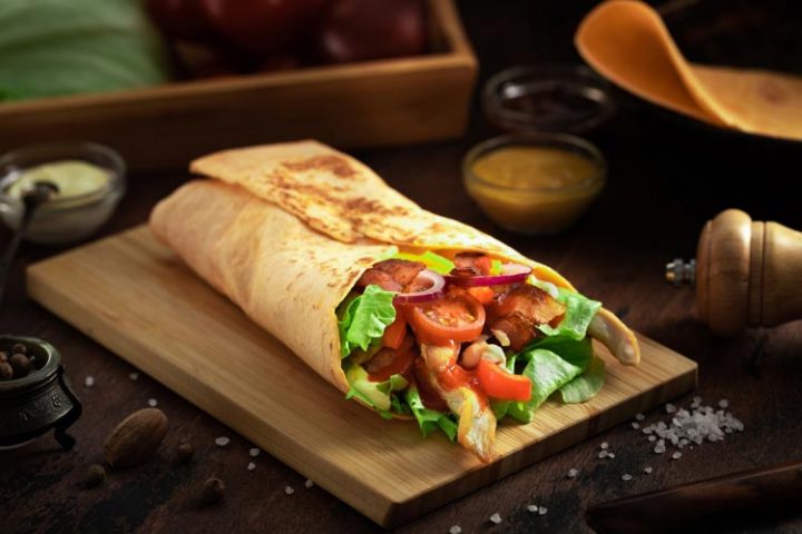 Mexikanische Wraps mit Hähnchen - Rezept Bild